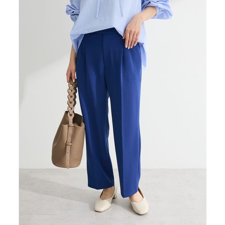 ブルー | きれいシルエット接触冷感テーパードパンツ | Green Parks 