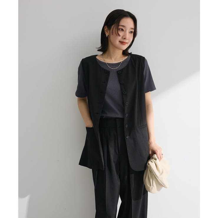 クルーネック多釦ジレ | Green Parks  | 詳細画像5 