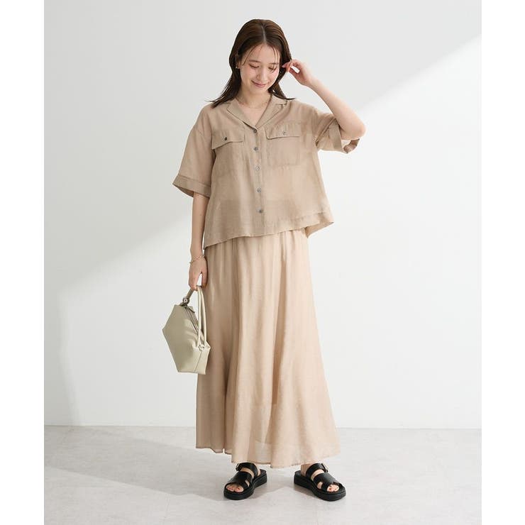 ベージュ | SET2点 シャツスカートセットアップ | Green Parks 