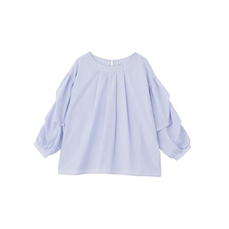 ストライプサックス | イージーケア袖タックブラウス | Green Parks 