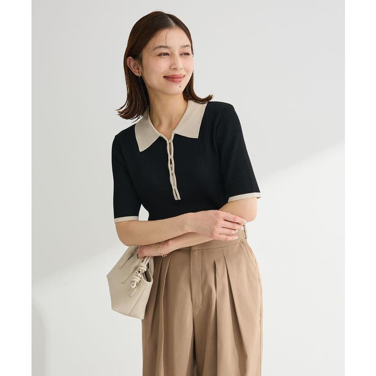 配色ニットポロ | Green Parks  | 詳細画像17 