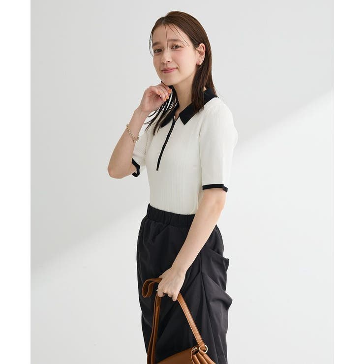 配色ニットポロ | Green Parks  | 詳細画像23 