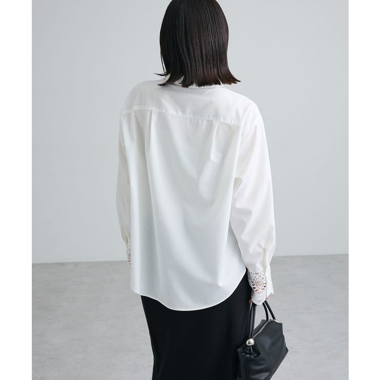 袖口スカラレースシャツブラウス | Green Parks  | 詳細画像7 
