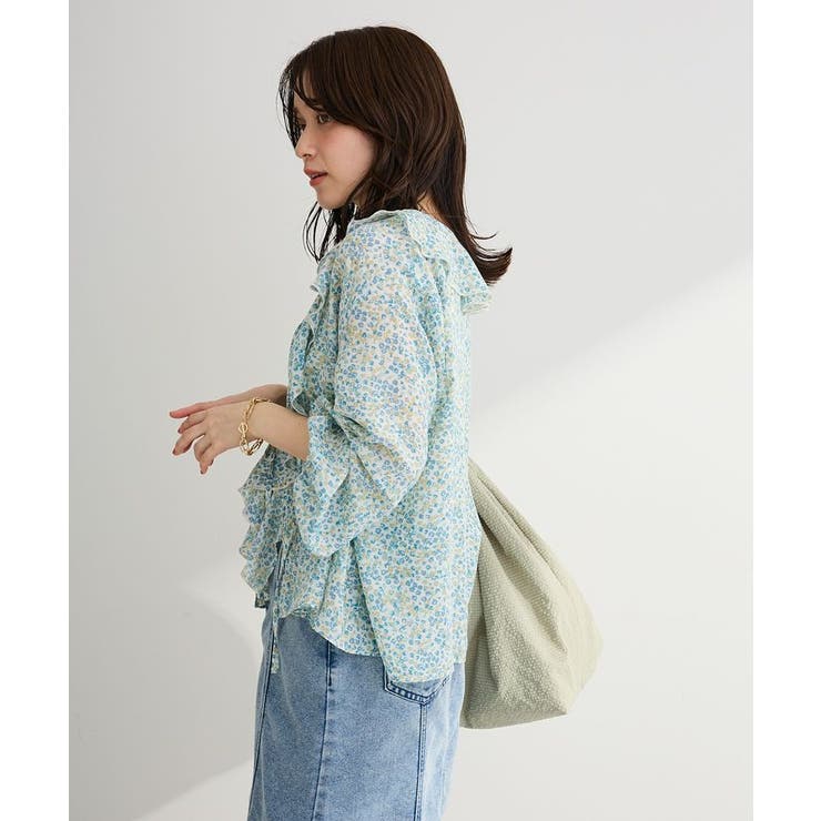 花柄フリルブラウス | Green Parks  | 詳細画像7 