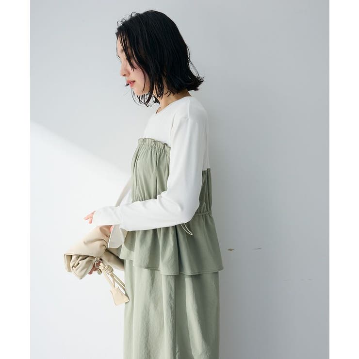 ペプラムドッキングワンピース | Green Parks  | 詳細画像15 