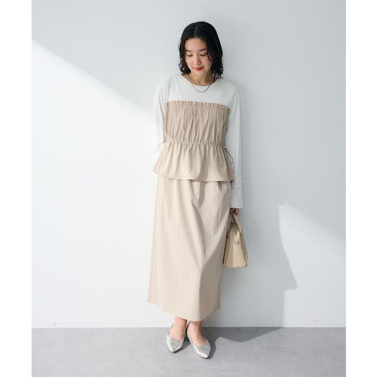 ペプラムドッキングワンピース | Green Parks  | 詳細画像8 