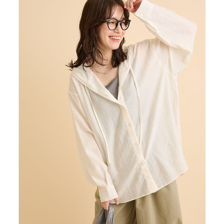 シアーフードシャツ | Green Parks  | 詳細画像1 