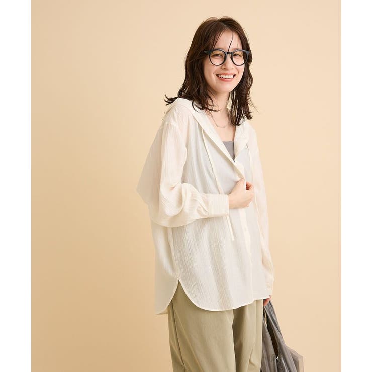 シアーフードシャツ | Green Parks  | 詳細画像3 