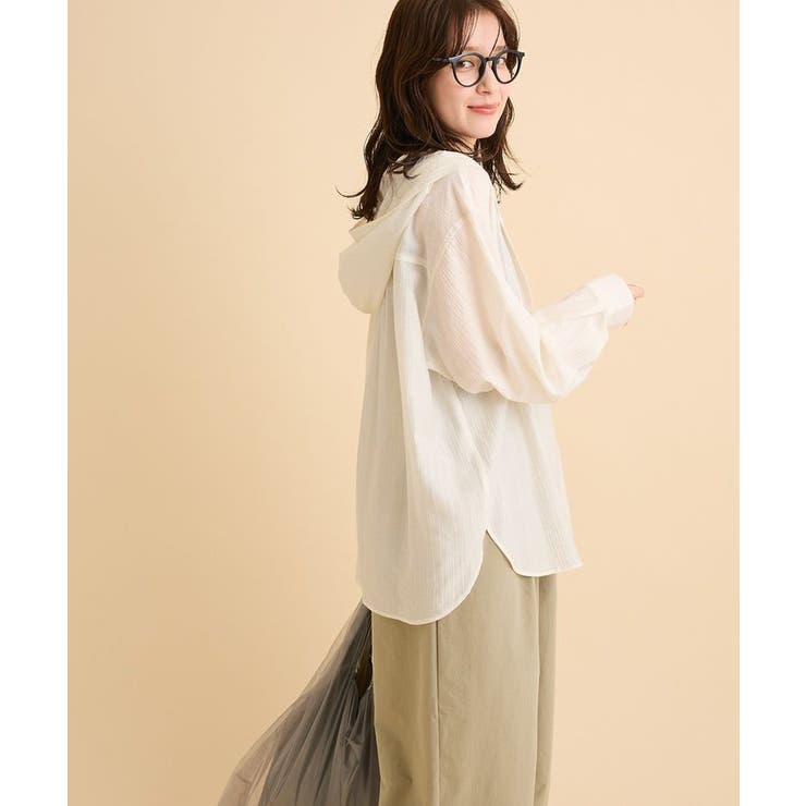 シアーフードシャツ | Green Parks  | 詳細画像4 