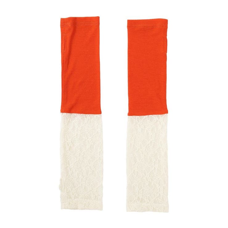 オレンジ | レース×シアー2Wayアームカバー | Green Parks 