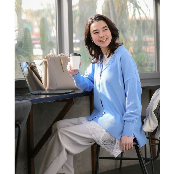 裾イレヘムレースドッキングプルオーバー | Green Parks  | 詳細画像16 