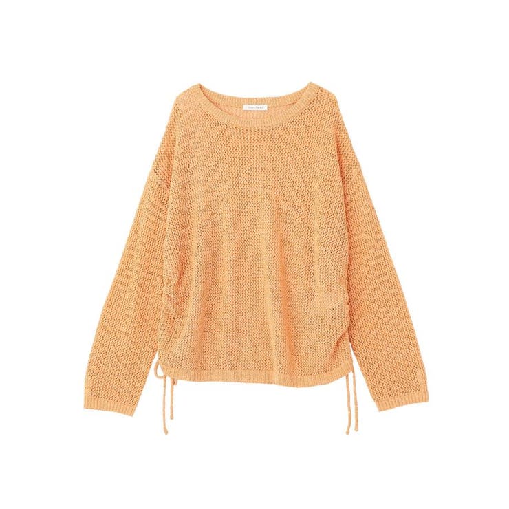 サイドシャーリング透かし編みニットプルオーバー | Green Parks  | 詳細画像26 