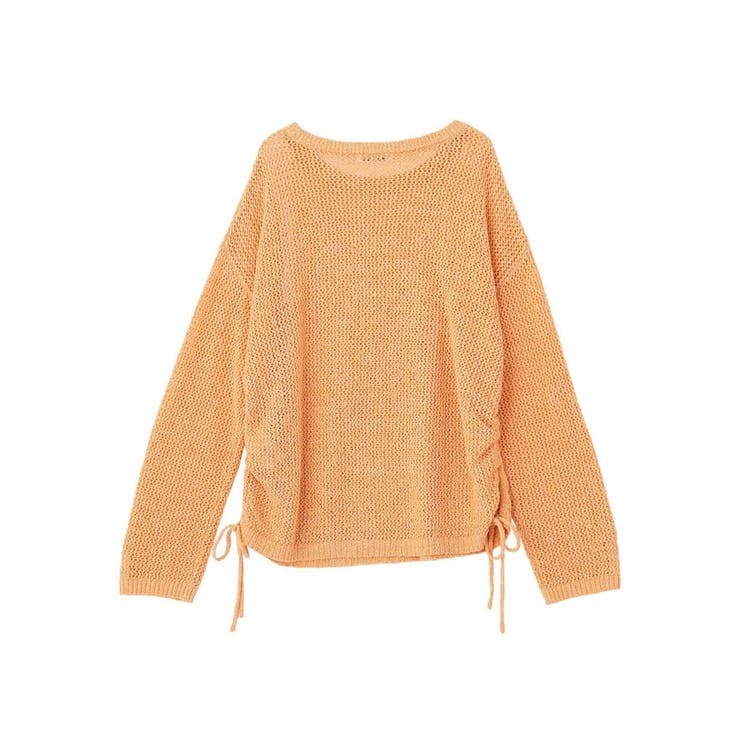 サイドシャーリング透かし編みニットプルオーバー | Green Parks  | 詳細画像17 