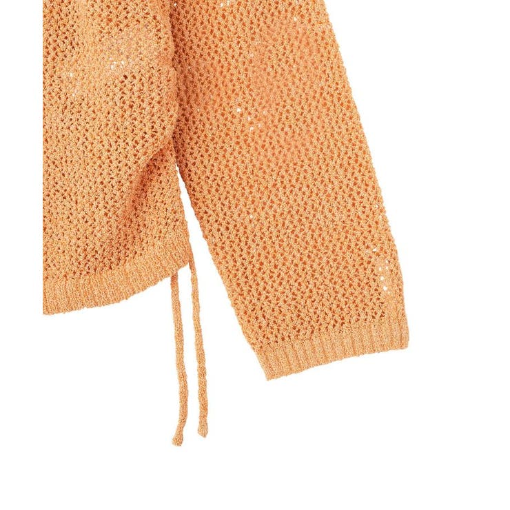 サイドシャーリング透かし編みニットプルオーバー | Green Parks  | 詳細画像19 