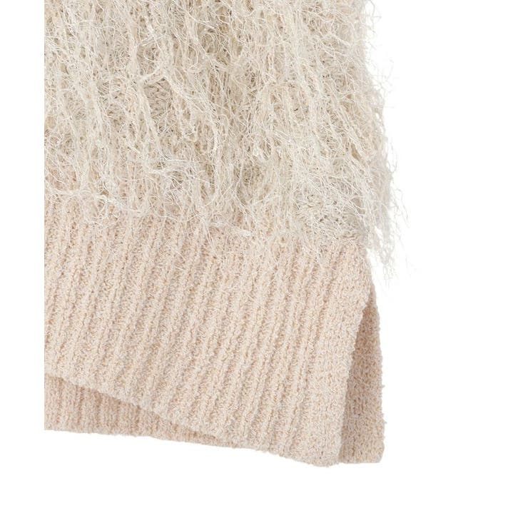 ラメ入り毛足ニットベスト | Green Parks  | 詳細画像25 