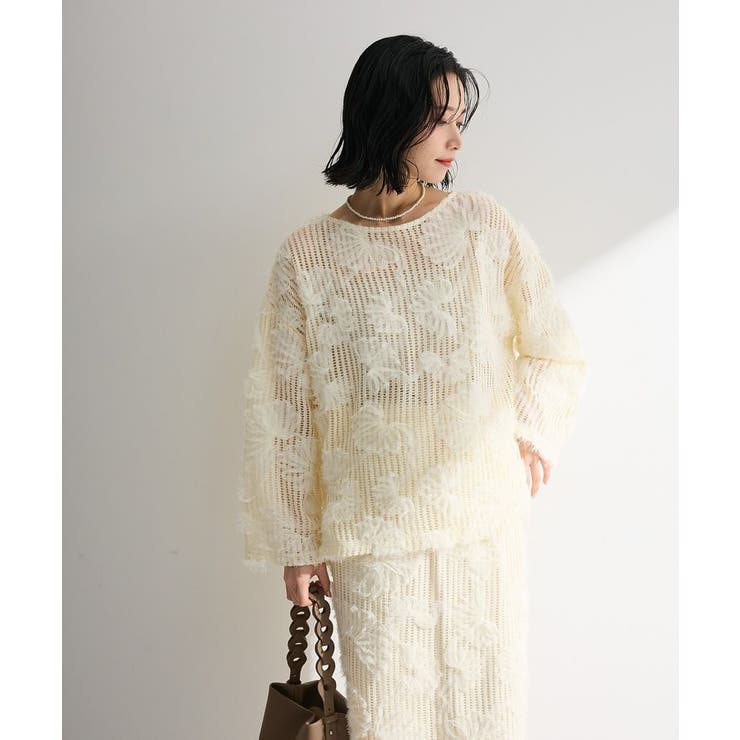 レース刺繍プルオーバー | Green Parks  | 詳細画像5 