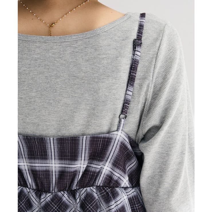 ペプラムチェックキャミワンピース | Green Parks  | 詳細画像9 