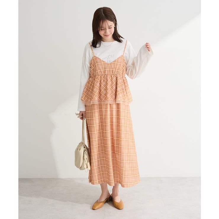 ペプラムチェックキャミワンピース | Green Parks  | 詳細画像12 