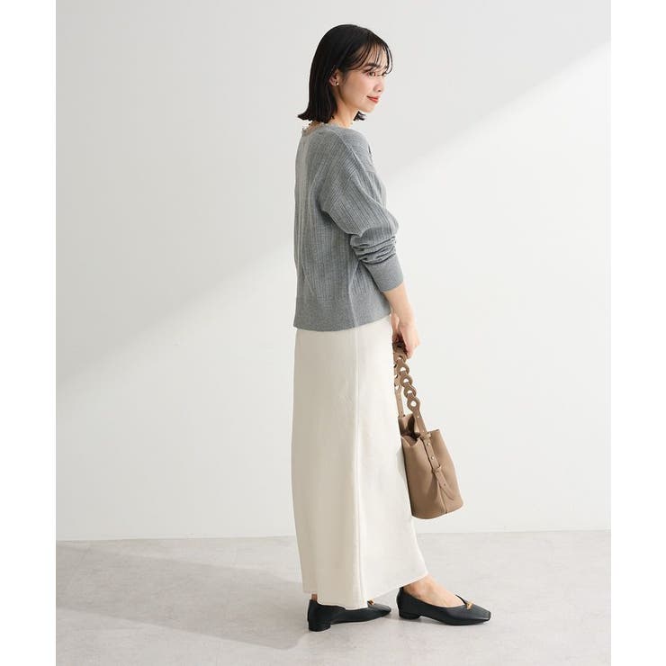 レースドッキングニットカーディガン | Green Parks  | 詳細画像3 