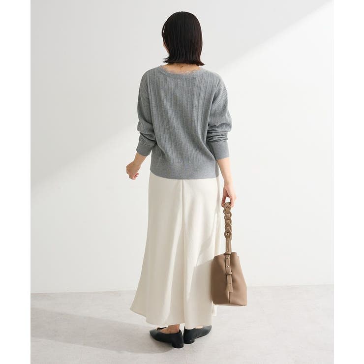 レースドッキングニットカーディガン | Green Parks  | 詳細画像4 