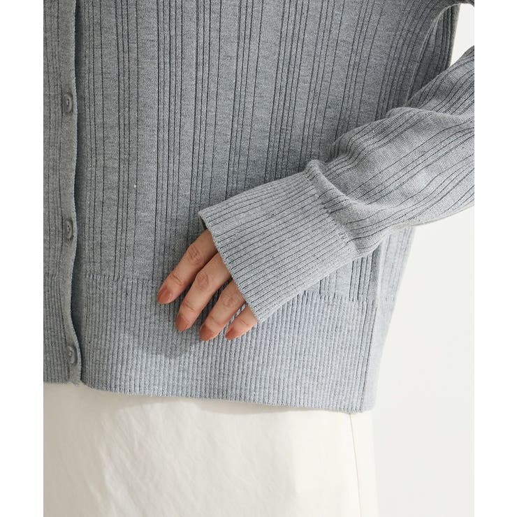 レースドッキングニットカーディガン | Green Parks  | 詳細画像9 