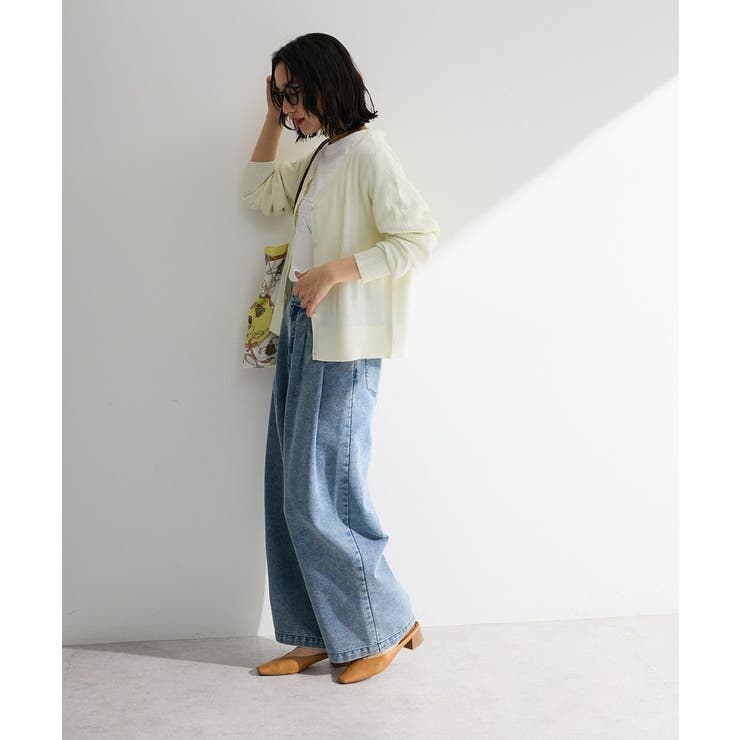 レースドッキングニットカーディガン | Green Parks  | 詳細画像11 