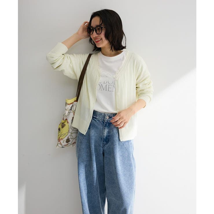 レースドッキングニットカーディガン | Green Parks  | 詳細画像13 