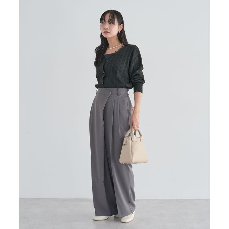 レースドッキングニットカーディガン | Green Parks  | 詳細画像17 