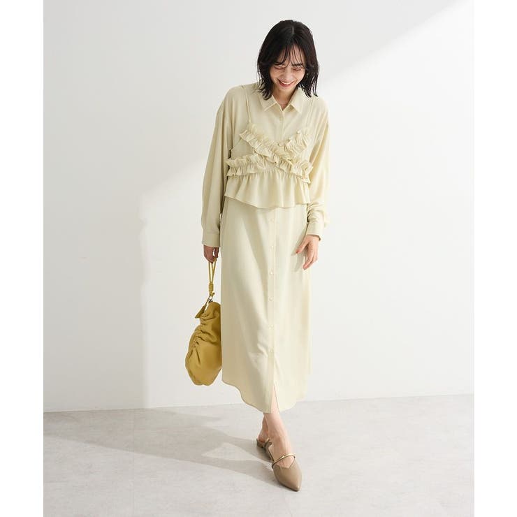 SET2点フリルビスチェ＋シャツワンピース | Green Parks  | 詳細画像1 