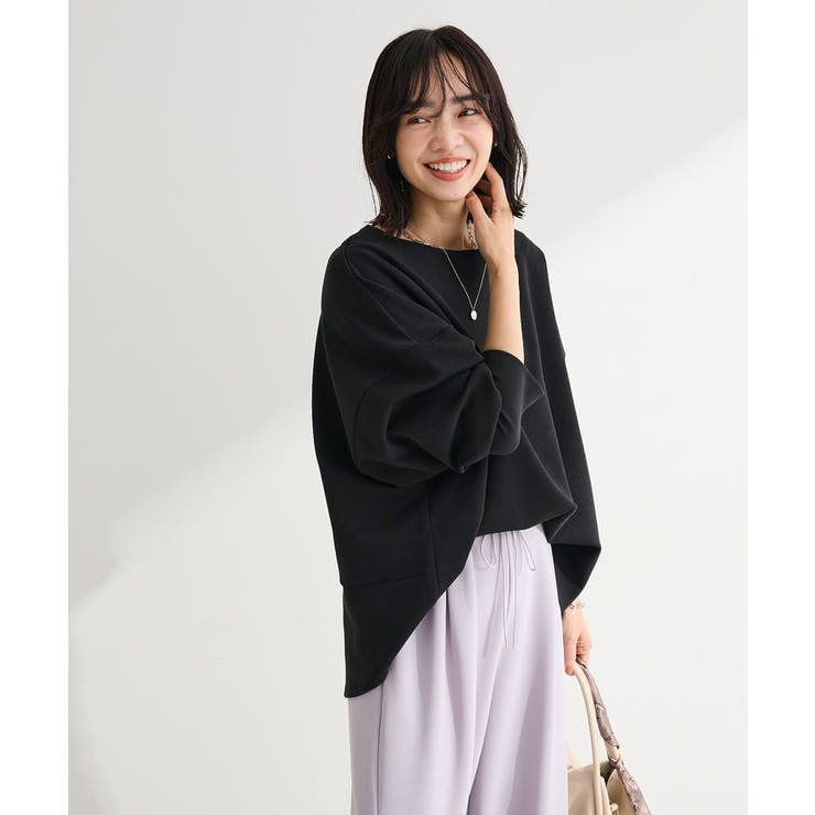 ブラック | 袖スリットカットプルオーバー | Green Parks 