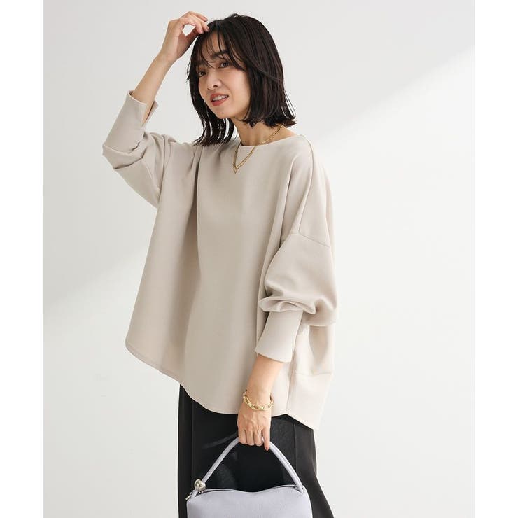 グレーベージュ | 袖スリットカットプルオーバー | Green Parks 