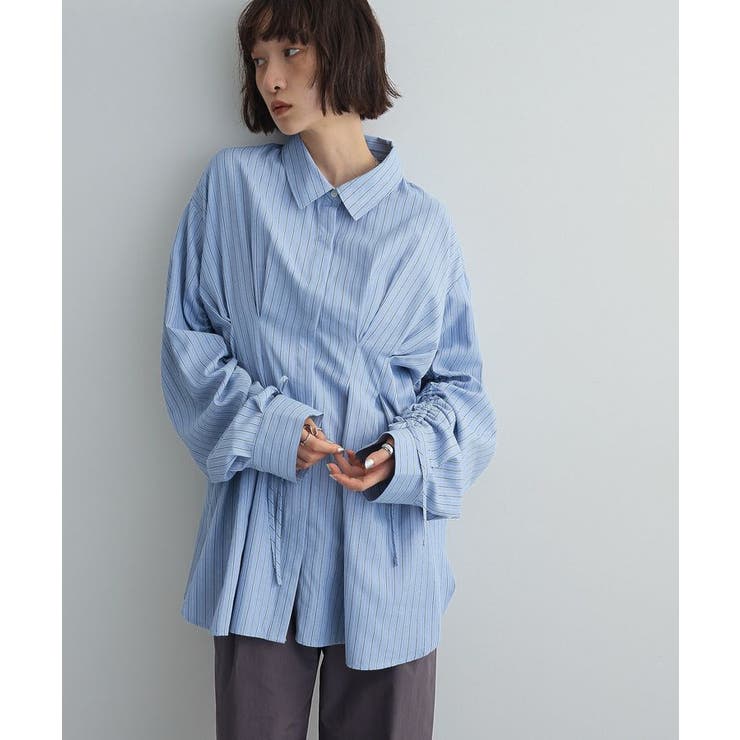 【WEB限定】ドロストシャーリングウエストタックシャツⅡ | Green Parks  | 詳細画像24 