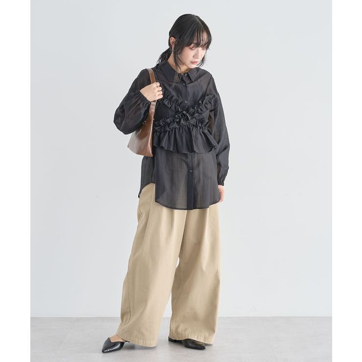 チノタックワイドパンツ[品番：GRPW0051684]｜Green Parks （グリーン