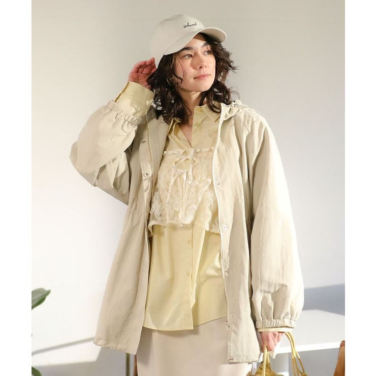 撥水加工ミディ丈マウンテンパーカー | Green Parks  | 詳細画像1 