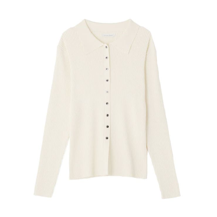 襟付きリブニットカーディガン | Green Parks  | 詳細画像15 