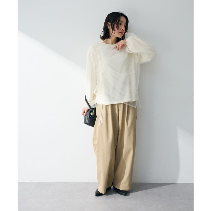 シャーリングチュールドッキングプルオーバー | Green Parks  | 詳細画像14 