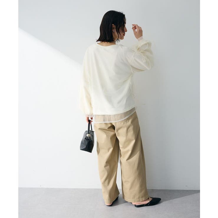 シャーリングチュールドッキングプルオーバー | Green Parks  | 詳細画像15 