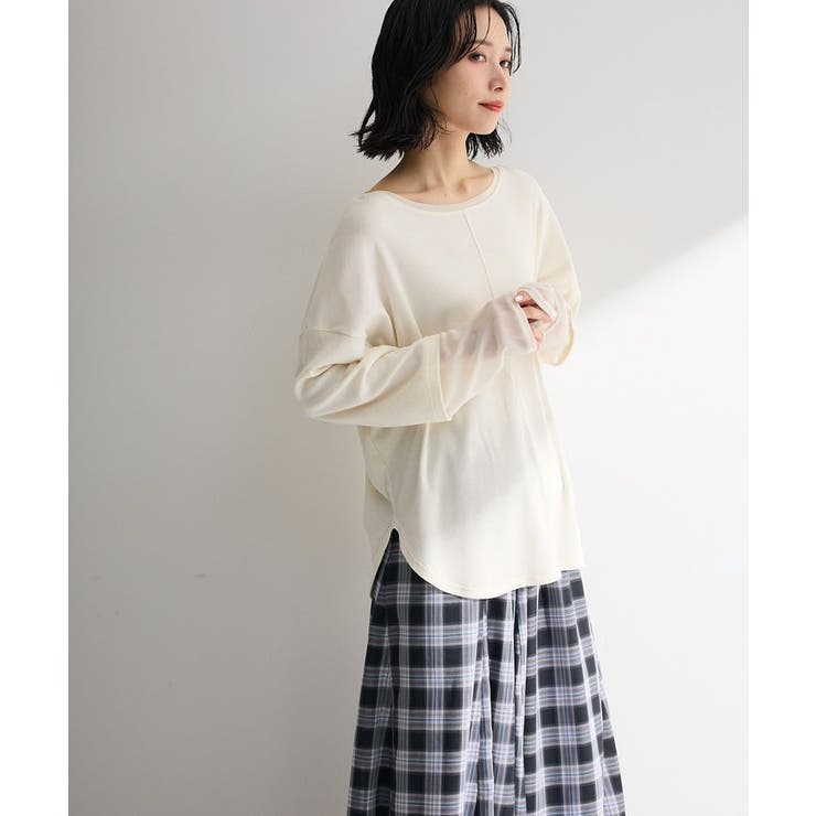 袖チュールリブプルオーバー | Green Parks  | 詳細画像4 