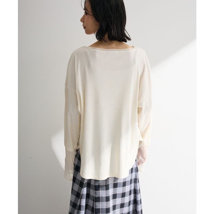 袖チュールリブプルオーバー | Green Parks  | 詳細画像6 