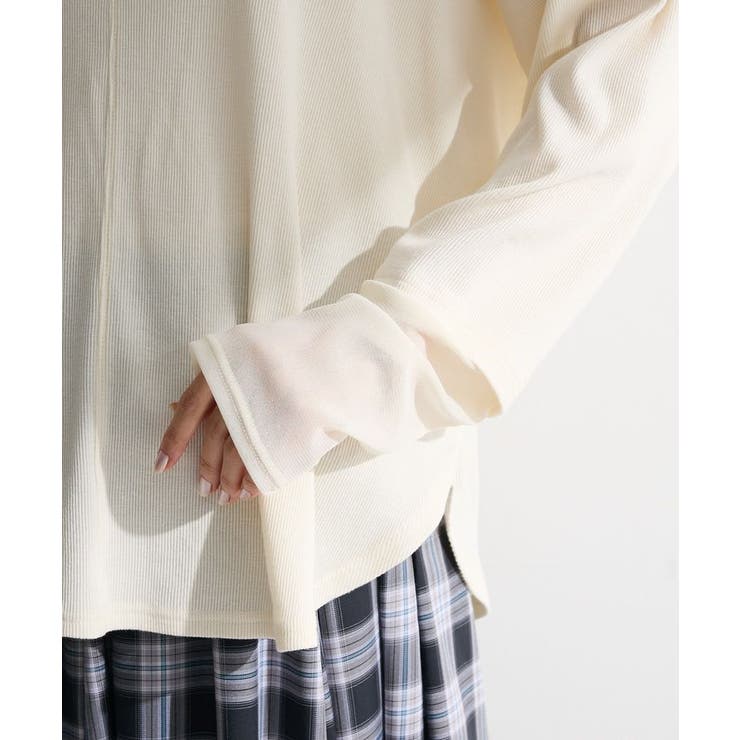 袖チュールリブプルオーバー | Green Parks  | 詳細画像8 