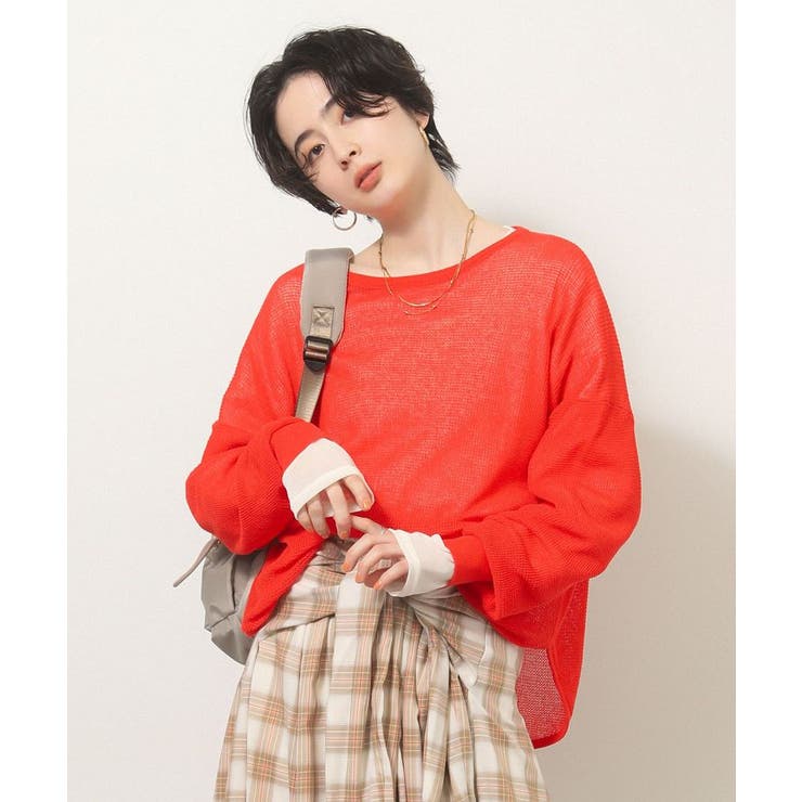 袖チュールリブプルオーバー | Green Parks  | 詳細画像25 