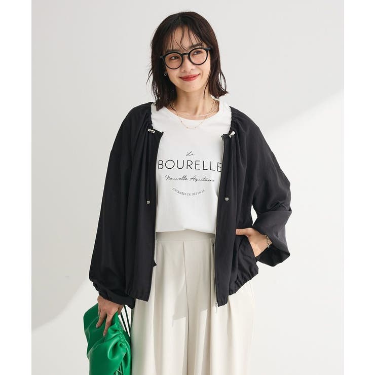 ブラック | ドロストネックシアーブルゾン | Green Parks 