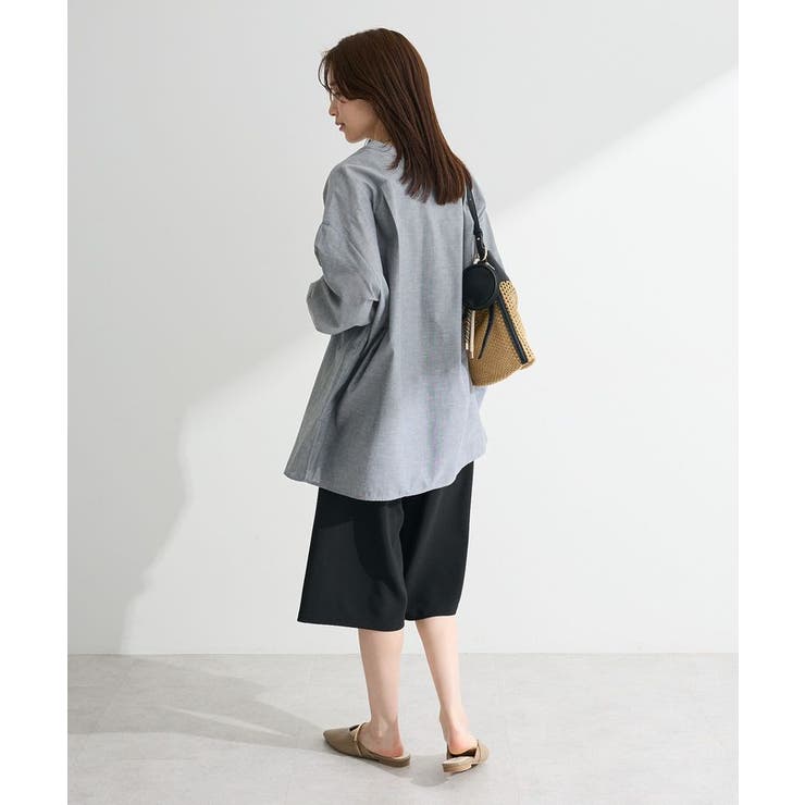 綿麻混Vネックオーバーサイズシャツ | Green Parks  | 詳細画像11 