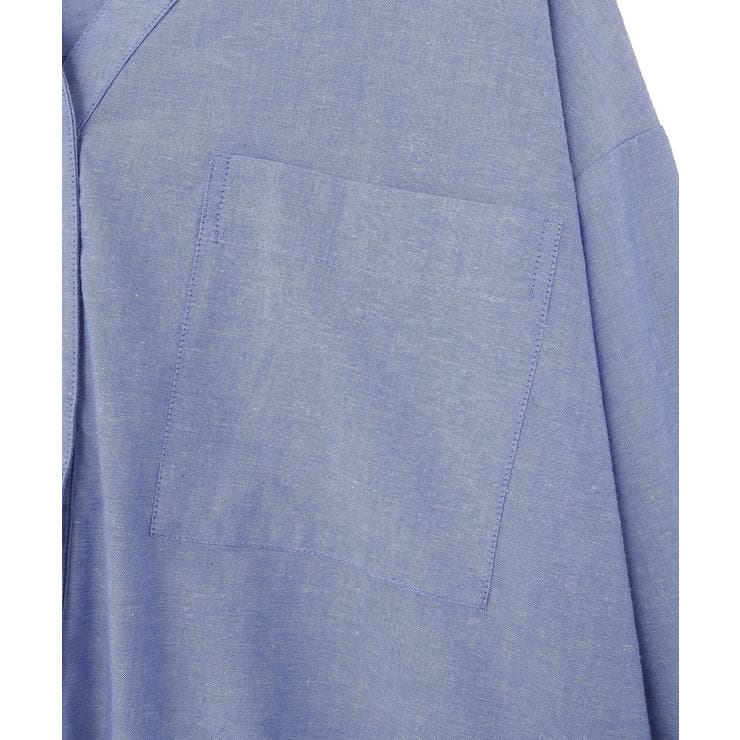 綿麻混Vネックオーバーサイズシャツ | Green Parks  | 詳細画像33 