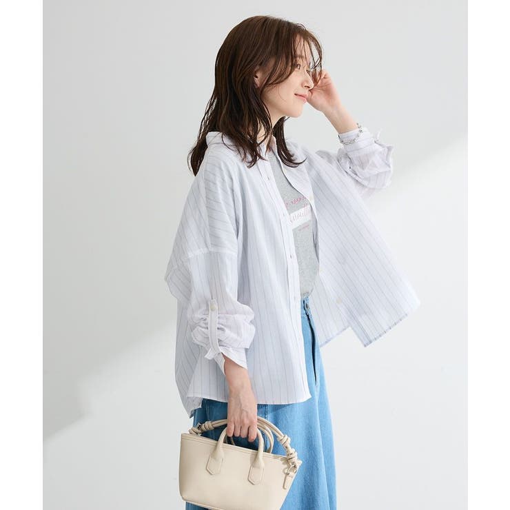 オフホワイト | 綿麻混シャツ | Green Parks 