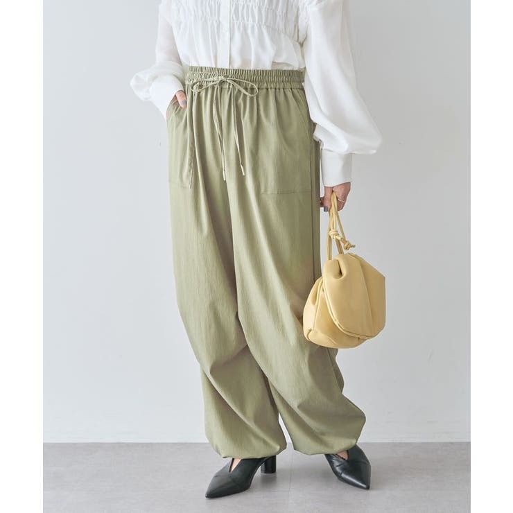 表面感サテンタックパンツ | Green Parks  | 詳細画像15 