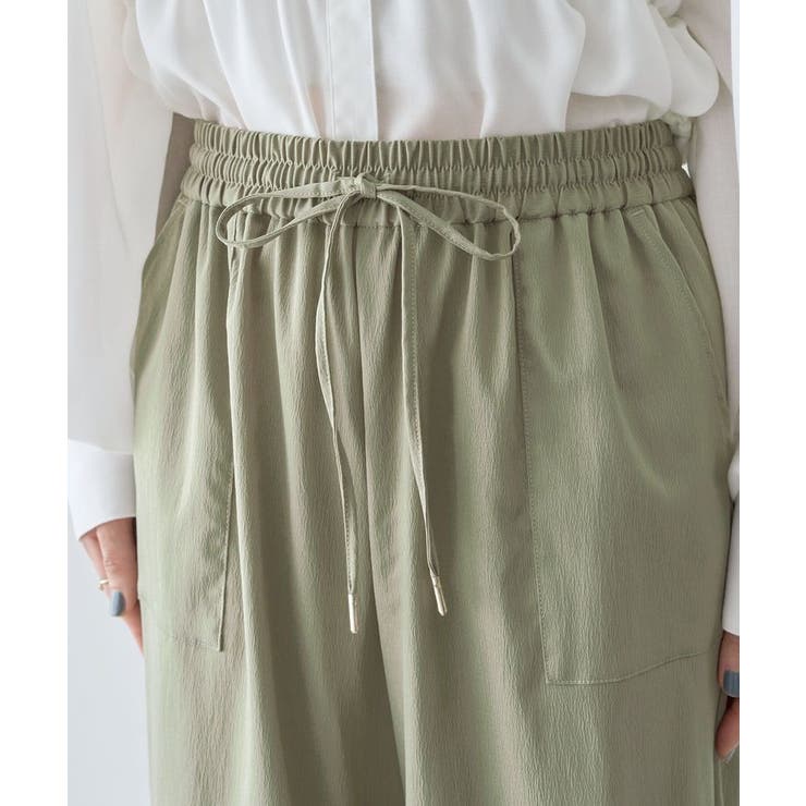 表面感サテンタックパンツ | Green Parks  | 詳細画像16 