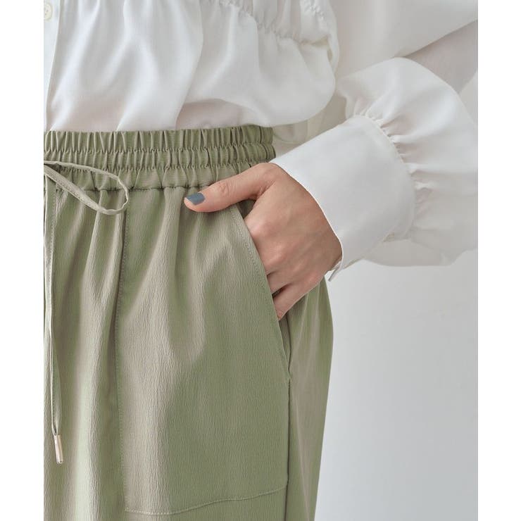 表面感サテンタックパンツ | Green Parks  | 詳細画像17 