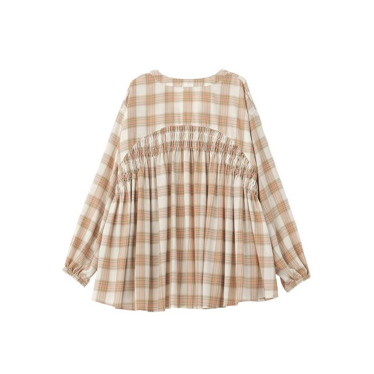 【しゃれシャツ】イージーケアVネックチェックブラウス | Green Parks  | 詳細画像31 