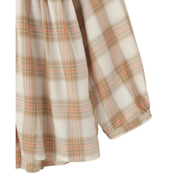 【しゃれシャツ】イージーケアVネックチェックブラウス | Green Parks  | 詳細画像33 